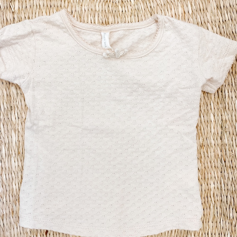Quincy Mae Pointelle Tee 12-18 months